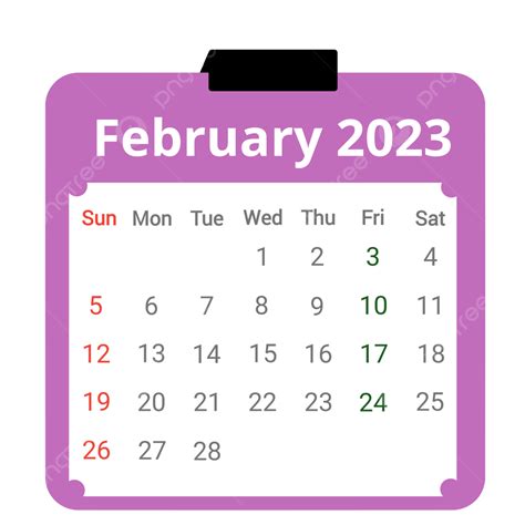 Calendar February 2023 Calendar February 2023 Png Transparent
