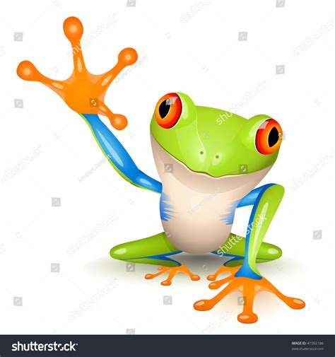 Little Tree Frog Stock Vector Illustration 41392186 Shutterstock