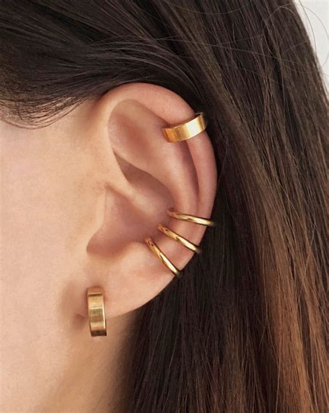 The “no Commitment Look” By The Hexad Ear Jewelry Earings Piercings