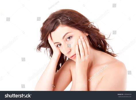 Beautiful Naked Woman Over White Background Stock Photo Shutterstock