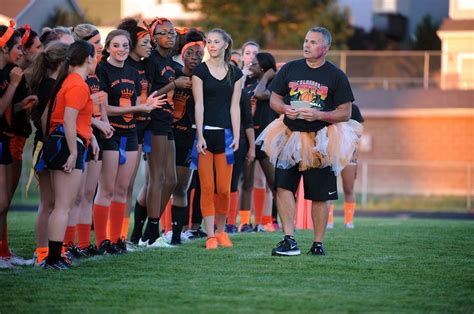 Seniors Prepare For A Powder Puff Football Game Sept 10 During Spirit