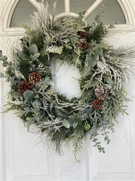 Everyday Wholesome 50 Flocked Wreaths For Winter Christmas Holidays