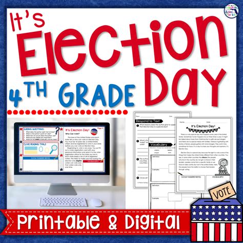 Election Day Fifth Grade Worksheet