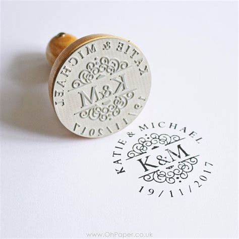 Custom Wedding Save The Date Stamp Personalised Rubber Etsy Uk