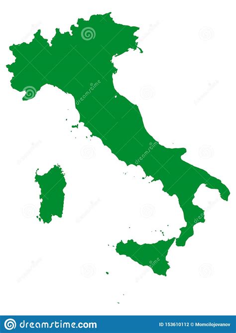 Travelers arriving by air must present a negative test no more than 72 hours croatia is following a traffic light system for travel restrictions and anybody coming from an eu country on the green list can enter the country. Green Map Of European Country Of Italy Stock Vector ...