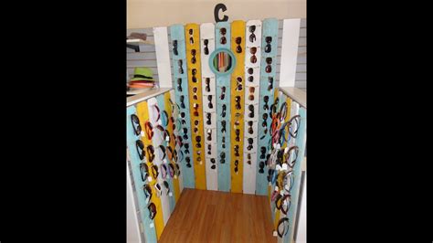 Diy glasses holder display with fun faces mod podge rocks. DIY Sunglass Display and How to Display Sunglasses. - YouTube