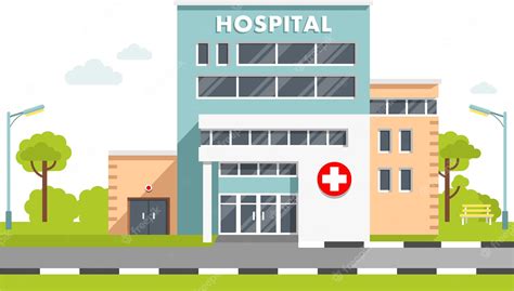 Premium Vector Hospital Building In Flat Style