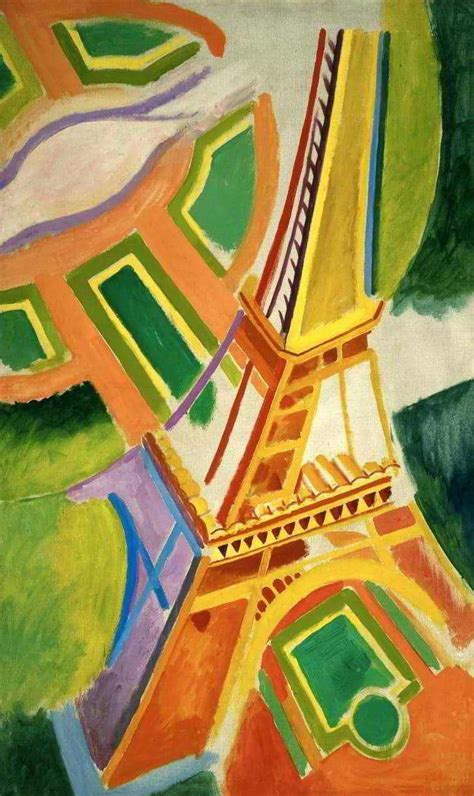 Torre Eiffel 1924 De Robert Delaunay Tela Para Quadro Na Santhatela