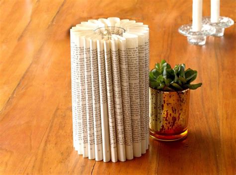Book Craft Candle Holder Diy Project Paper
