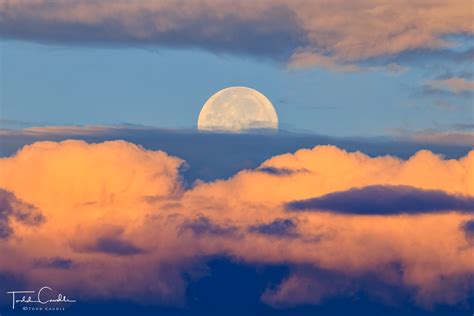 Moonset And Sunrise Clouds Sawatch Range Colorado Skyline Press