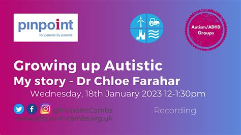 Growing Up Autistic My Story Dr Chloe Farahar Pinpoint