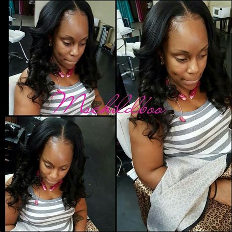 Middle part sew in hairstyles. MiddlePart Sew-in #MississippiStylist | Work hairstyles ...