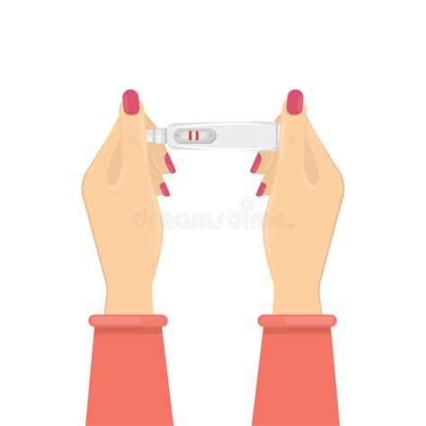 Woman With Pregnancy Test Stock Vector Illustration Of Contraception 91066994
