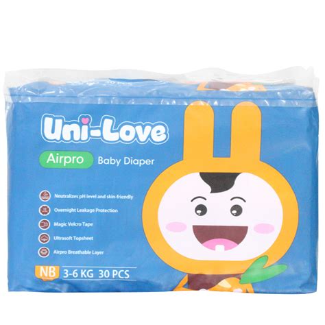 Uni Love Airpro Baby Diaper 30 Pieces Newborn Babymama