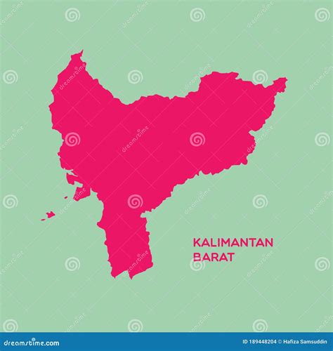 Kalimantan Map Illustration On Black Background Royalty Free Stock
