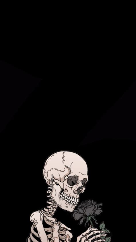 Simple Skeleton Background Skull Wallpaper Black Skulls Wallpaper