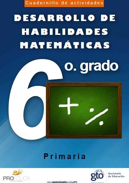Cuadernillo De Actividades Matemáticas Para 6° Grado Material Educativo