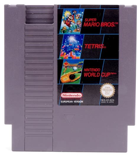 Super Mario Bros Tetris Nintendo World Cup Nes Retro Console