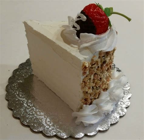 Fake Piece Of Cake Sliced Prop Decoration Strawberry Cheesecake