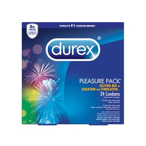 Durex Pleasure Pack Assorted Condoms Exciting Mix Of Sensation And