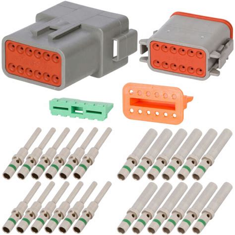 Deutsch Dt Pin Gray Connector Kit W Awg Solid Contacts Ebay