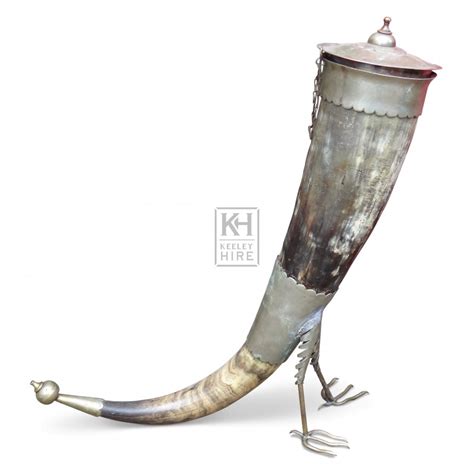 Horn Items Prop Hire Large Horn Of Plenty With Silver Legs Keeley Hire