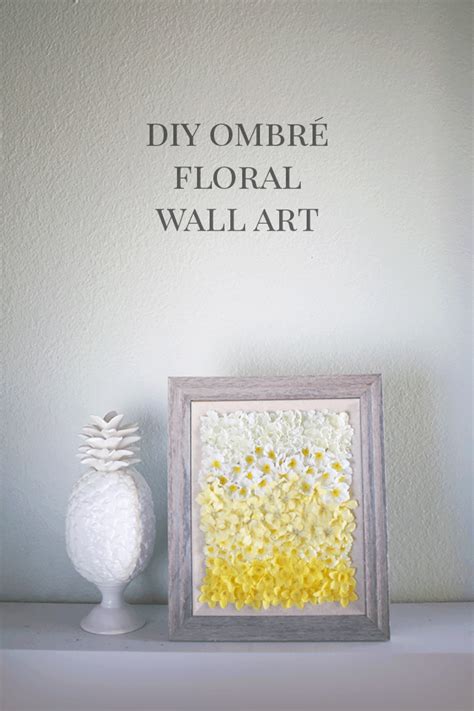 Ombré Diy Floral Wall Art How To Sday Diy Ombre Floral Wall Wall