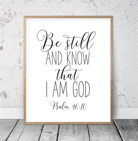 Be Still And Know Psalm 4610 Printable Bible Verse Etsy Porn Sex Picture
