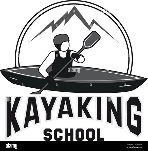 Canoeing And Kayaking Sport Activity Logo Emblems And Insignia Vector