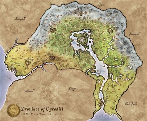 The Elder Scrolls 5 Skyrim Karte Der Spielewelt Veröffentlicht