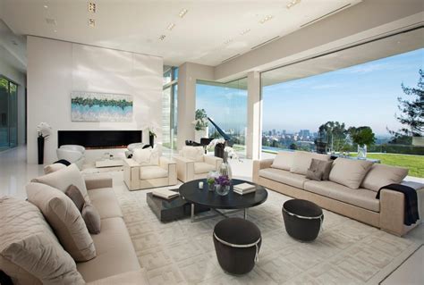 Excellent Big Living Room Furniture Design Interior And Decoration Modern Mansion Rooms
