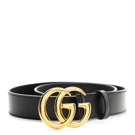 Gucci Calfskin Double G 30mm Belt 75 30 Black 1137744 Fashionphile