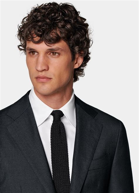 Dark Grey Perennial Tailored Fit Havana Suit In Pure Wool Suitsupply Us