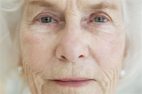 Close Up Of Older Womans Face Stock Image F005 1122 Science