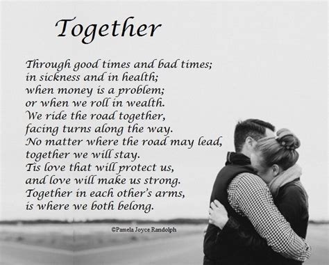 Together An Original Poem Written By Pamela Joyce Randolph Arizona