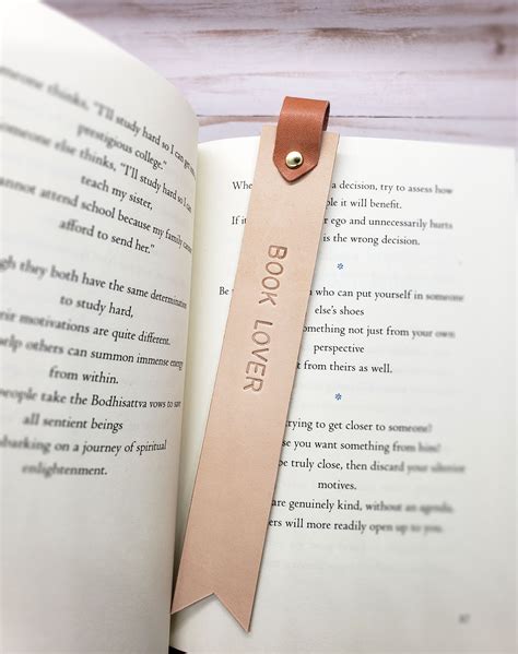 Personalized Leather Bookmark Handmade Monogrammed Bookmark Etsy In