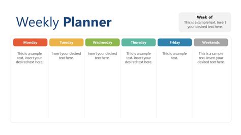 Weekly Planner Powerpoint Template Slidemodel