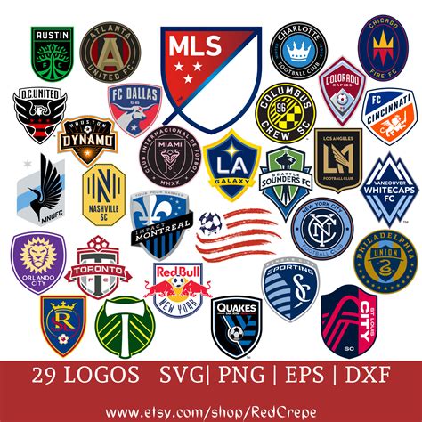 Mls Svg 29 Mls Soccer League Logo Svg Major League Soccer Etsy