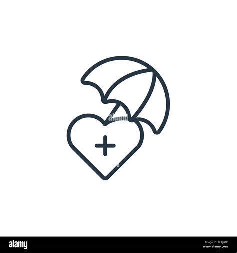 Life Insurance Outline Vector Icon Thin Line Black Life Insurance Icon