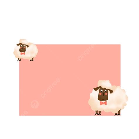 Sheep Lamb Border Simple Cartoon Cute Png Transparent Clipart Image