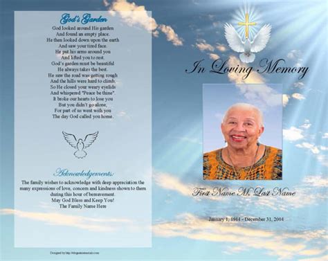 7 Free Funeral Program Templates Microsoft Word Website Wordpress Blog