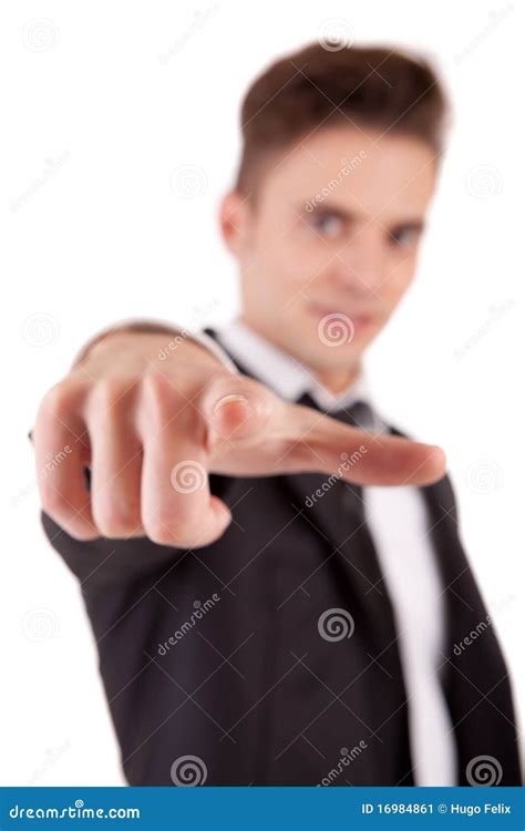 Business Man Pointing Forward Stock Image Image 16984861