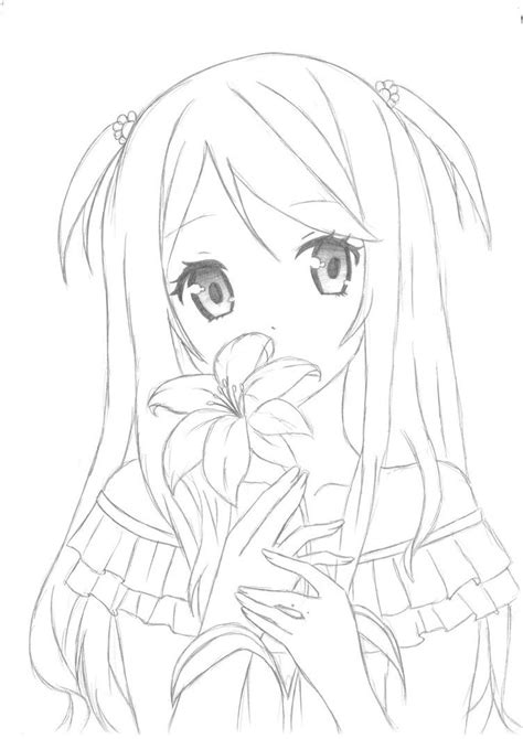 46 Easy Kawaii Girl Coloring Pages Coloring Page
