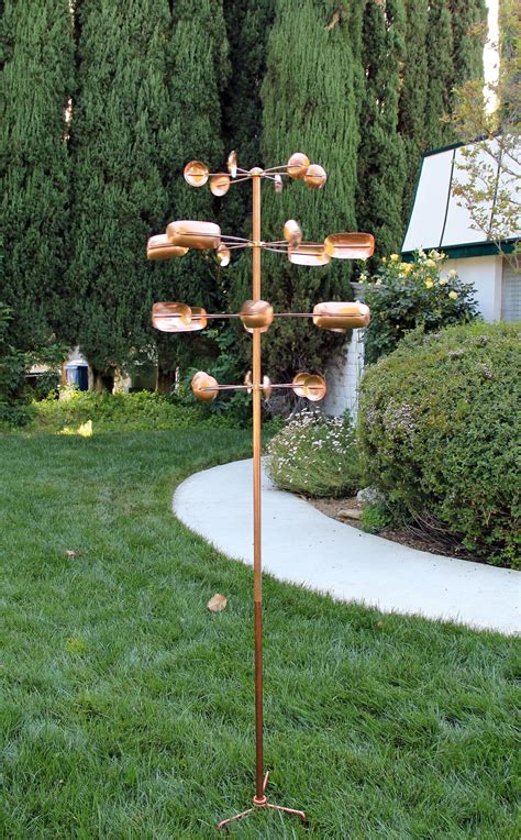 Stanwood Wind Sculpture Kinetic Copper Spinner Quaking Etsy Wind