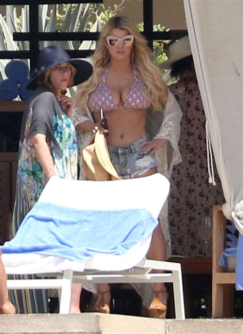 Jessica Simpson In Bikini Top And Daisy Dukes At A Hotel In Cabo San Lucas 03302016 Hawtcelebs