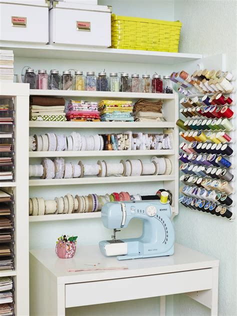 Craft room organization and storage are a vital part of crafting because supplies left in disarray can leave you feeling stifled and uninspired. Craft and Sewing Room Storage and Organization | HGTV
