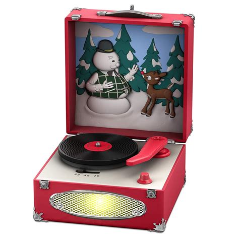 Hallmark Rudolph The Red Nosed Reindeer Record Player Musical Ornament