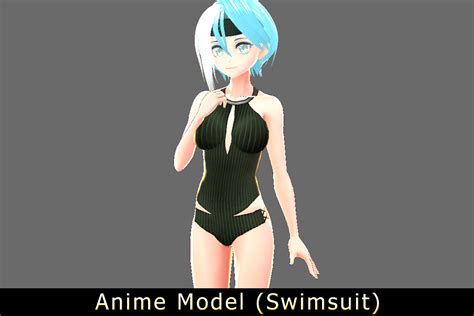 Anime Character Female No001remake Contain Vrm 3d Model