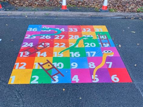 Snakes And Ladders Playground Markings For Schools