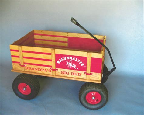 Grandpas Big Red Wagon Wagonmaster Co Wooden Wagon Toy Wagon Red